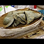 Rare Iron Age war trumpet and boar standard found