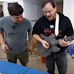 Making a hollow body concrete guitar