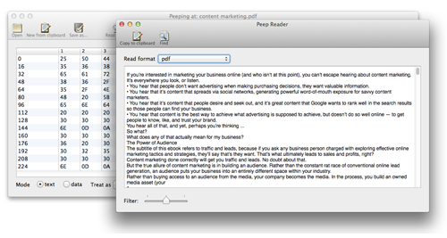 Settings screen