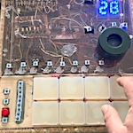 Diy drum machine with piezo triggers, memory presets and sequencer
