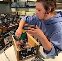 Drum machine from an old organ found in the trash