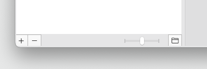 Scrutiny's  folder / list view buttons