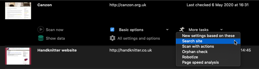 Search site button