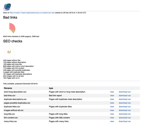 summary report